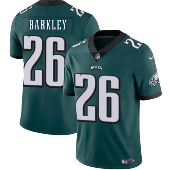 Mens Youths Kids Womens 26 Saquon Barkley Green Vapor Stitched Jersey - Picture 2 of 2